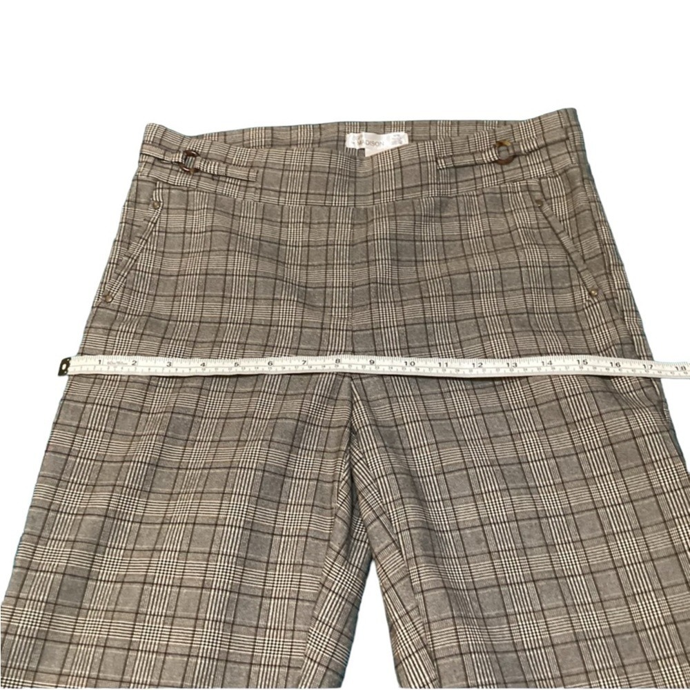 89th + Madison Womens Brown Plaid Bootcut Dress Pants Stretch Size Medium - Picture 7 of 8